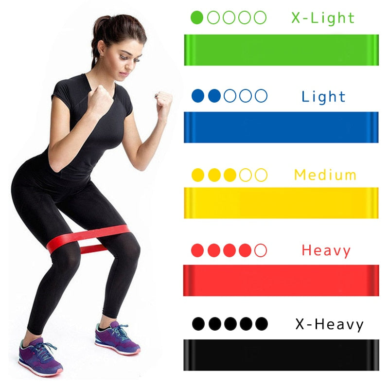 Yoga Resistance Rubber Bands Fitness Elastic Bands 0.3mm-1.1mm Training Fitness Gum Pilates Sport Crossfit Workout Equipment - Paddys Test Store 1